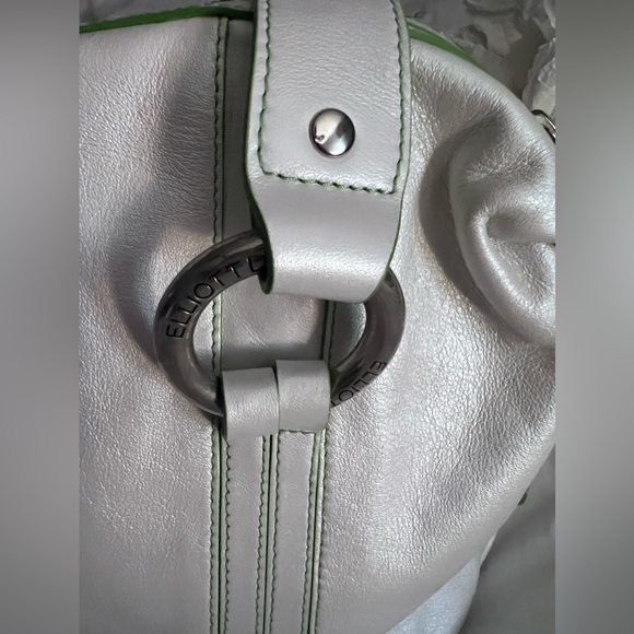 Shimmery White Satchel Bags Purses. elliott lucca handbags - Picture 7 of 7